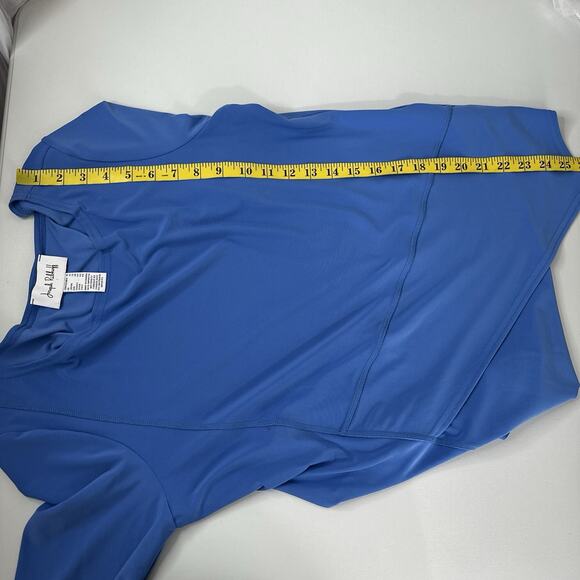 Joseph Ribkoff Top Shirt Tunic Womens 10 Blue Slinky Office Career Stretch - Picture 6 of 9